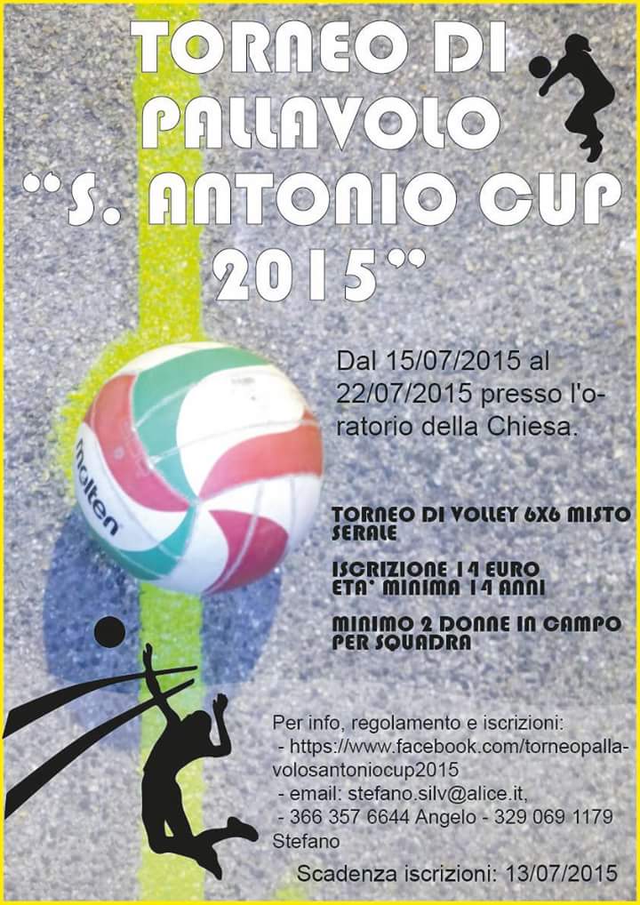 Volley cup a Sant'Antonio 2015