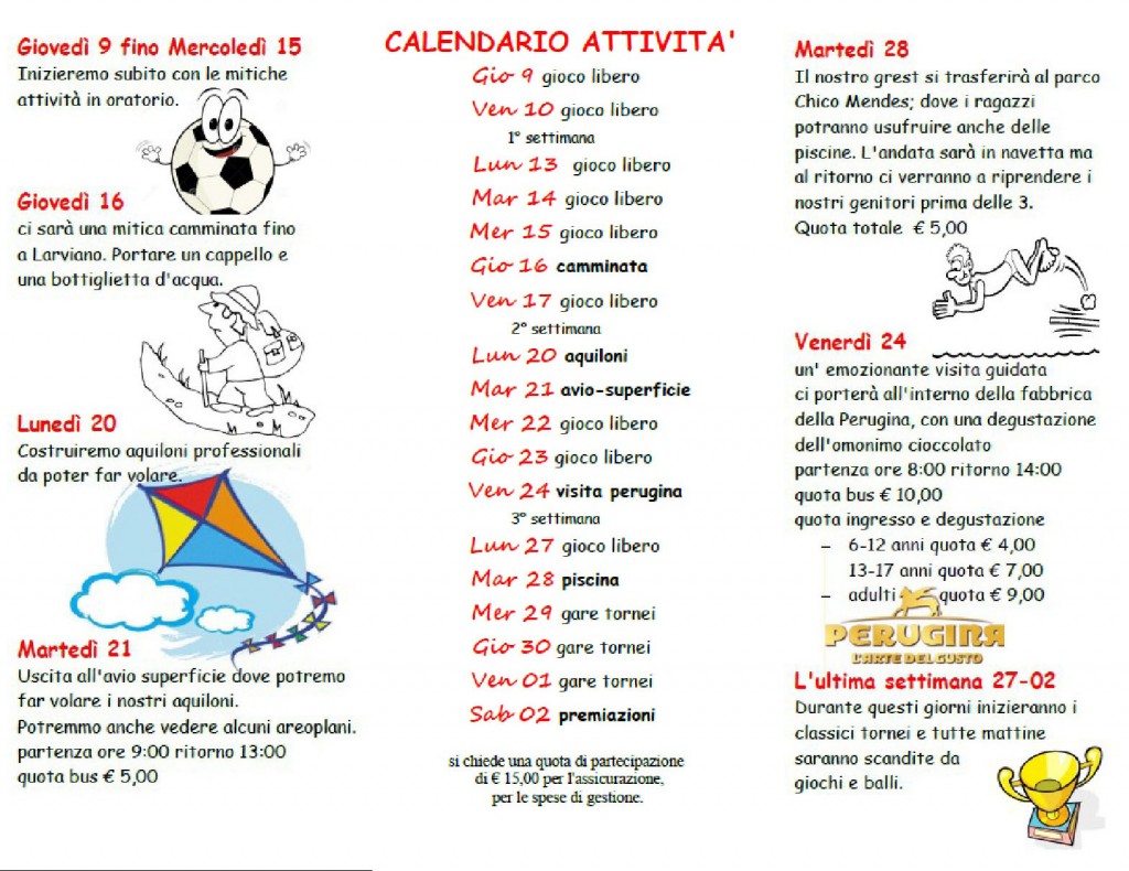 CAMPI ESTIVI 2016 VALENZA